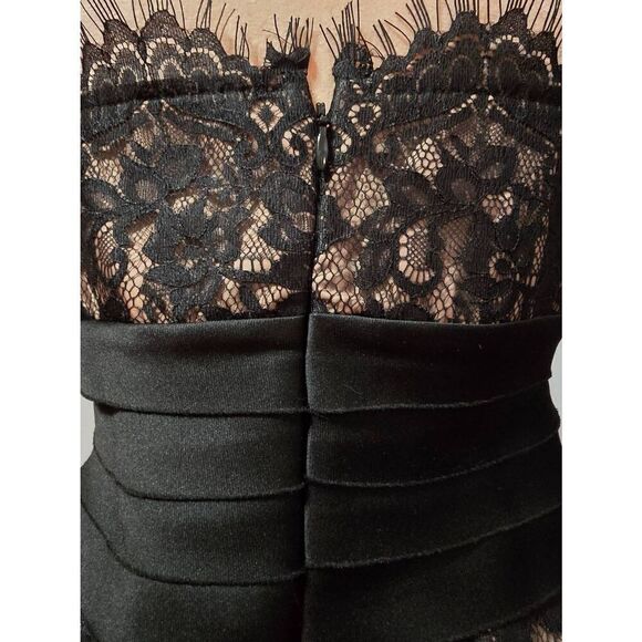 INC International Concepts Eyelash Lace and Satin Strapless Dress - Picture 5 of 6